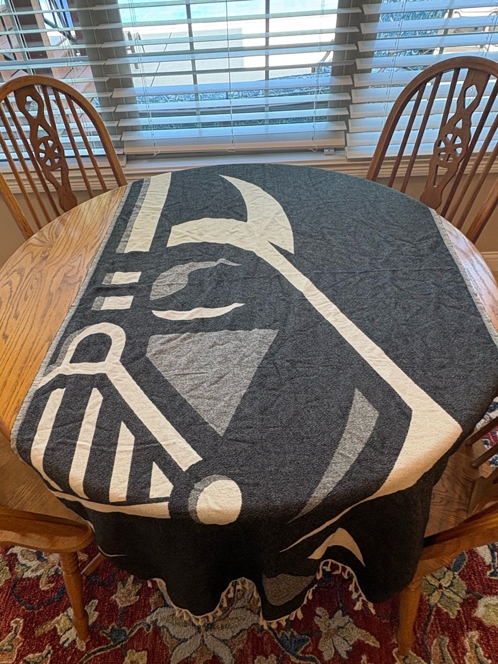Sand Cloud Star Wars Darth Vader Beach Towel Blanket Organic Cotton Cream Black